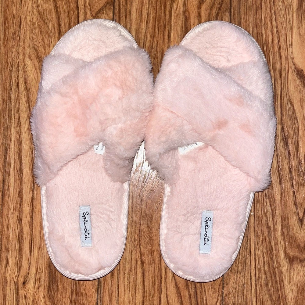 Fuzzy Pink Slippers